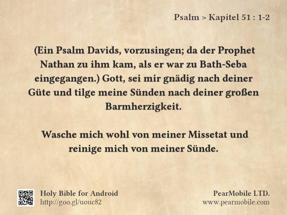 Psalm, Kapitel 51:1-2